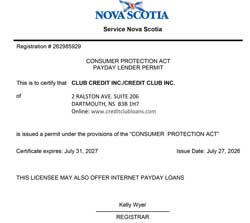Nova Scotia License